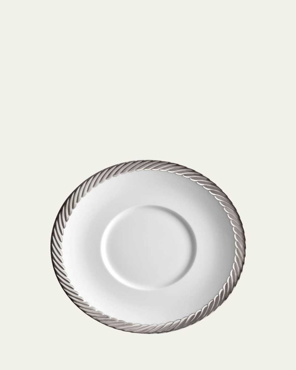 Corde Saucer, White/Silver
